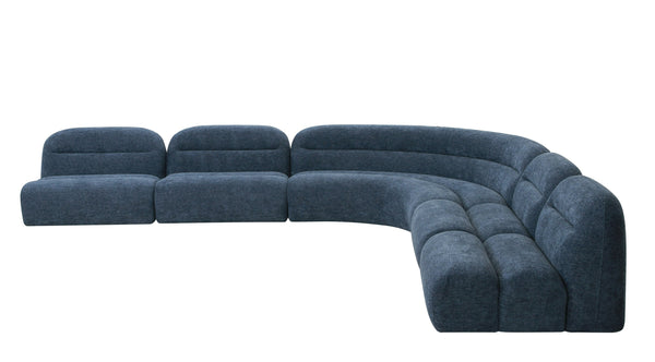 Divani Casa Forman Modern Blue Fabric Modular Corner Sectional Seat Model VGOD-ZW-23029-CRN