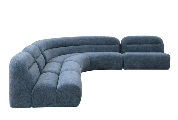Divani Casa Forman Modern Blue Fabric Modular Corner Sectional Seat Model VGOD-ZW-23029-CRN