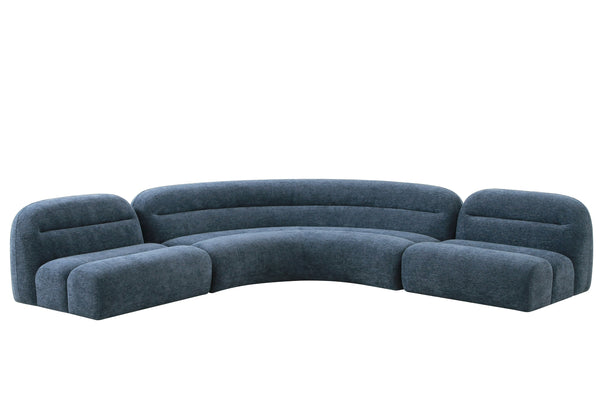Divani Casa Forman Modern Blue Fabric Modular Armless Sectional Seat Model VGOD-ZW-23029-ARM