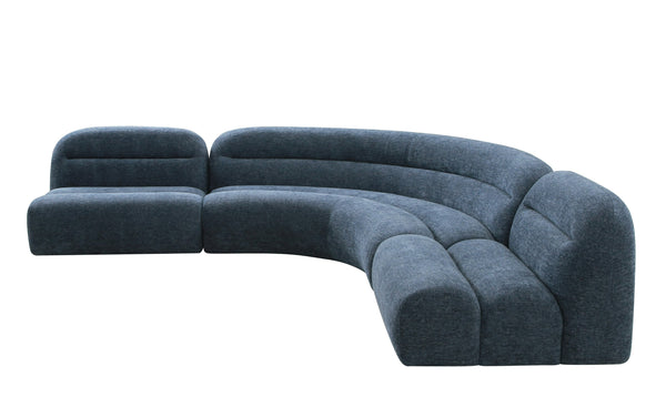 Divani Casa Forman Modern Blue Fabric Modular Armless Sectional Seat Model VGOD-ZW-23029-ARM