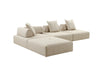 Divani Casa Mondo Modern 4 Seat Modular Beige Fabric Sectional Model VGOD-ZW-22033-BGE-4PC