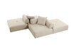 Divani Casa Mondo Modern 4 Seat Modular Beige Fabric Sectional Model VGOD-ZW-22033-BGE-4PC