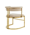 Modrest Munith Modern Beige Velvet & Gold Dining Chair Model VGZA-Y9504-BGEGLD