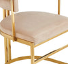 Modrest Munith Modern Beige Velvet & Gold Dining Chair Model VGZA-Y9504-BGEGLD