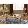 ACME Daesha Natural Marble Top & Antique Gold Coffee Table Model 81715