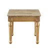ACME Daesha Natural Marble Top & Antique Gold End Table Model 81717