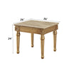 ACME Daesha Natural Marble Top & Antique Gold End Table Model 81717