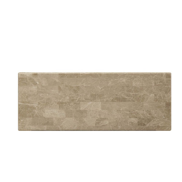 ACME Daesha Natural Marble Top & Antique Gold Sofa Table Model 81718