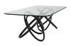 Modrest Mason Modern Glass & Black Ash Dining Table Model VGCSDT-16092-BLK