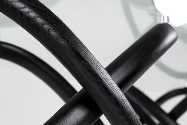 Modrest Mason Modern Glass & Black Ash Dining Table Model VGCSDT-16092-BLK