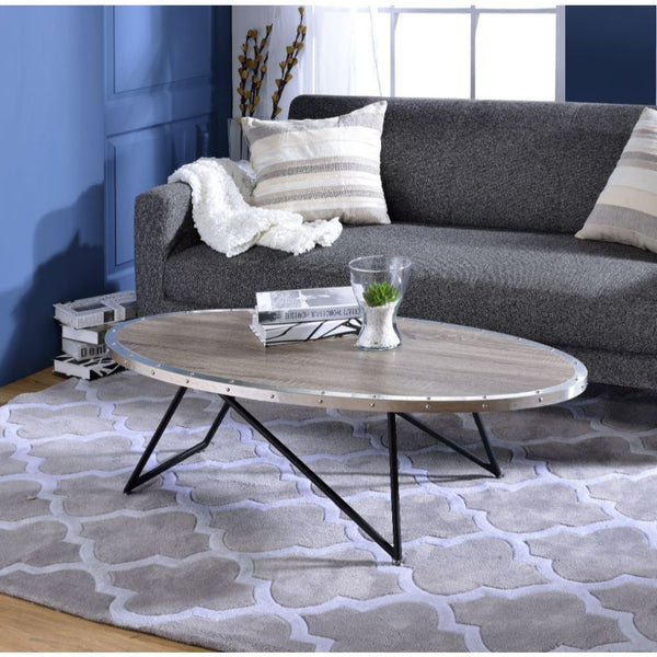 ACME Allis Weathered Gray Oak Coffee Table Model 81730