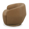 Divani Casa Agatha Modern Tan Leather Swivel Accent Chair Model VGKK-KF.A1203-TAN