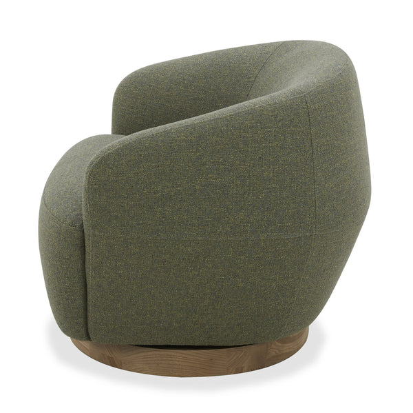 Divani Casa Agatha Modern Hemp Fabric Swivel Accent Chair Model VGKK-KF.A1203-HEMP