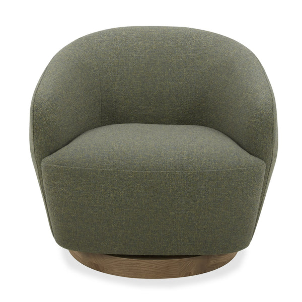 Divani Casa Agatha Modern Hemp Fabric Swivel Accent Chair Model VGKK-KF.A1203-HEMP