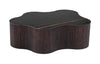 Modrest Ricko Modern Black Ceramic & Smoked Ash Freeform Coffee Table Model VGDW-DW5012-08