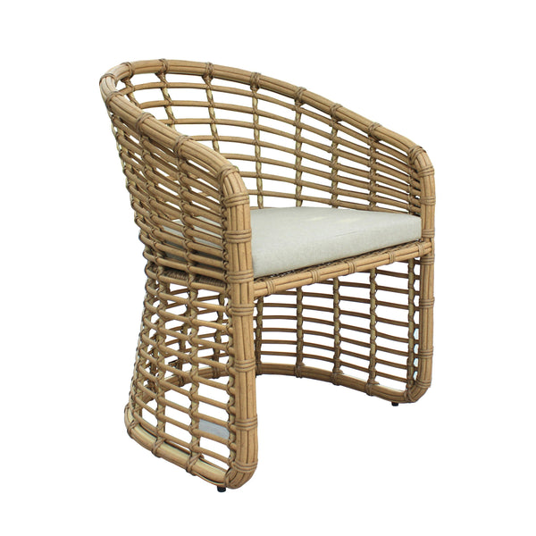 Mina Outdoor Bamboo Wicker Dining Set