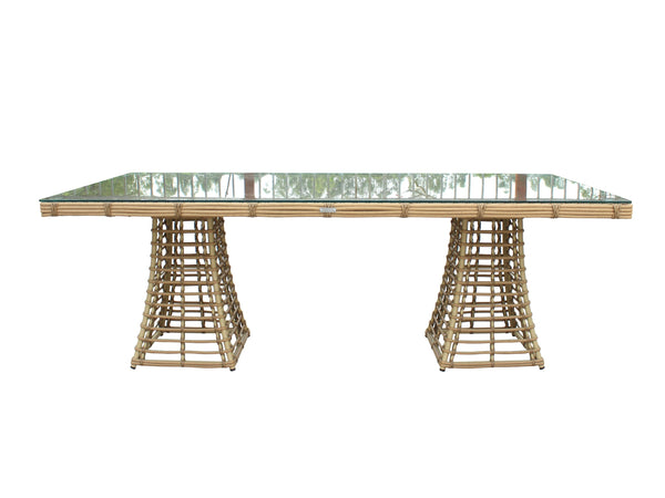 Renava Mina Outdoor Bamboo Wicker Dining Set Model VGAT-RADS-261-SET