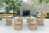 Renava Mina Outdoor Bamboo Wicker Dining Set Model VGAT-RADS-261-SET