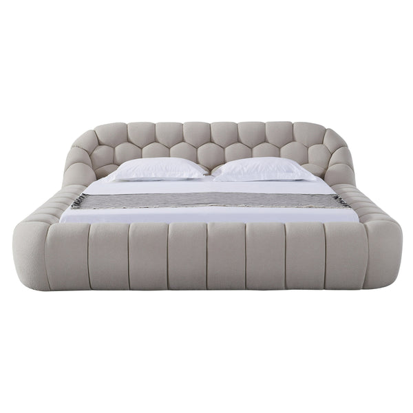Divani Casa Yolonda Modern Beige Fabric Bed Model VGEV-A127-BED-BGE