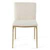 Atlanta Modern Off-White Fabric & Brass Dining Chair