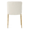 Atlanta Modern Off-White Fabric & Brass Dining Chair