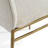 Atlanta Modern Off-White Fabric & Brass Dining Chair