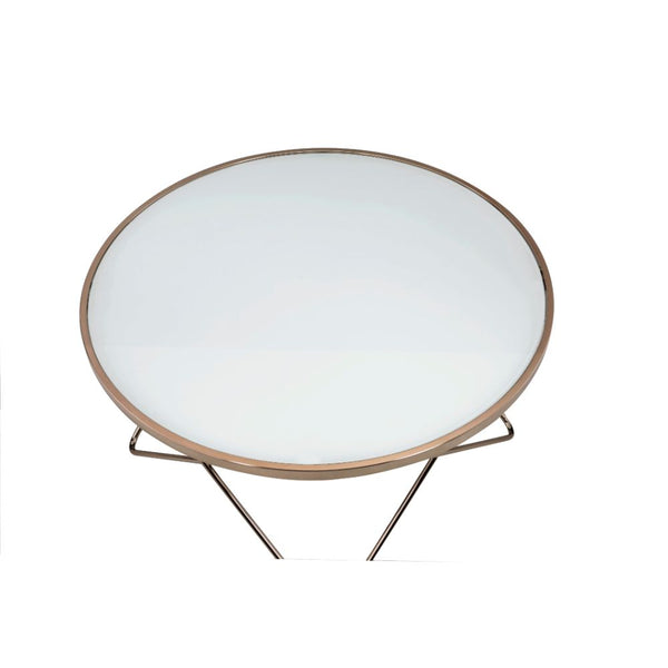 ACME Valora Champagne & Frosted Glass Coffee Table Model 81825