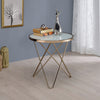 ACME Valora Champagne & Frosted Glass End Table Model 81827