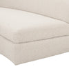 Kilmer Modern Off-White Curved Fabric Sectional Sofa