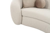 Kilmer Modern Off-White Curved Fabric Sectional Sofa