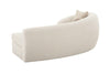 Kilmer Modern Off-White Curved Fabric Sectional Sofa