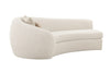 Kilmer Modern Off-White Curved Fabric Sectional Sofa