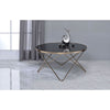 ACME Valora Champagne & Black Glass Coffee Table Model 81830