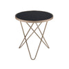 ACME Valora Champagne & Black Glass End Table Model 81832