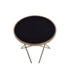 ACME Valora Champagne & Black Glass End Table Model 81832