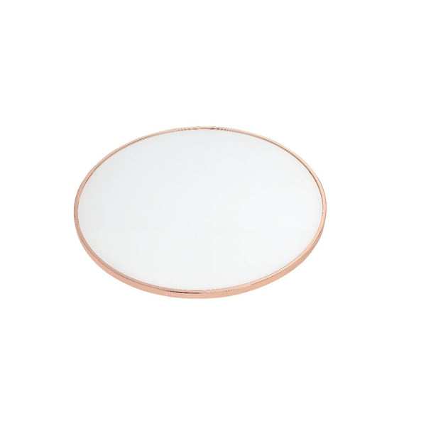 ACME Alivia Rose Gold & Frosted Glass End Table Model 81837