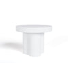 Modrest Bruni Modern White Concrete End Table Model VGGR-623860-WHT