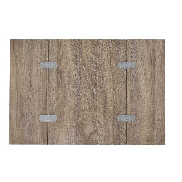 ACME Danson Weathered Oak & Chrome Accent Table Model 81849