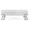 ACME Calnan WhiteHigh Gloss & Chrome Coffee Table with Lift Top Model 81850