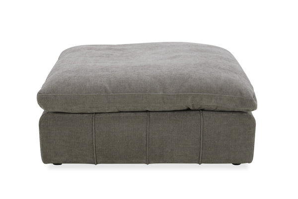 Divani Casa Vicki Modern Grey Fabric Ottoman Model VGKK-KF.8033-OTTO-GRY