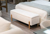 Modrest Electra Modern Ivory Fabric & Rubberwood Bench With Storage Model VGHM-F3030-IVY
