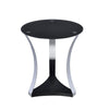 ACME Geiger Chrome & Black Glass End Table Model 81917
