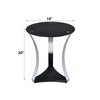 ACME Geiger Chrome & Black Glass End Table Model 81917