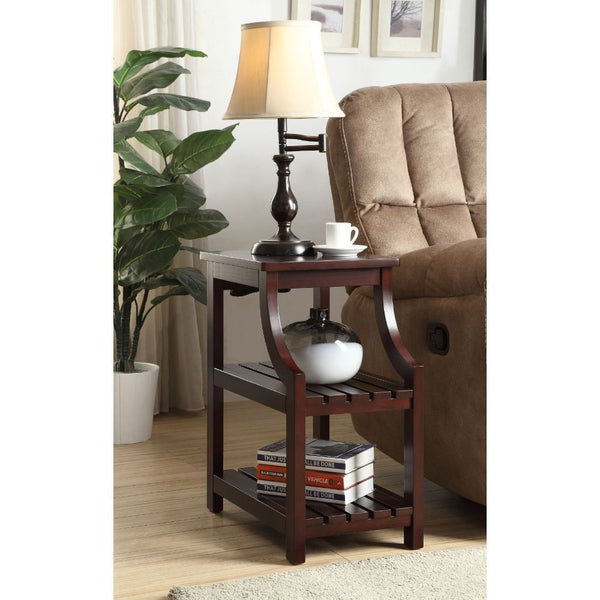 ACME Wasaki Espresso Accent Table with USB Port Model 81955