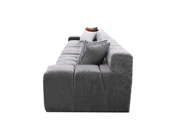 Divani Casa Rhonda Modern Grey Fabric 4 Seater Sofa Model VGAH-SF2037-GRY