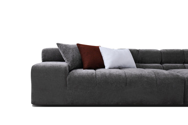 Divani Casa Rhonda Modern Grey Fabric 4 Seater Sofa Model VGAH-SF2037-GRY
