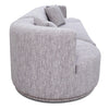 Beau Modern Light Grey Fabric Sectional Sofa With 2 Swirling Chair