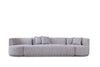 Divani Casa Beau Modern Light Grey Fabric Sectional Sofa With 2 Swirling Chair Model VGAH-VH119-LTGRY