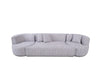 Divani Casa Beau Modern Light Grey Fabric Sectional Sofa With 2 Swirling Chair Model VGAH-VH119-LTGRY