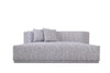 Divani Casa Beau Modern Light Grey Fabric Sectional Sofa With 2 Swirling Chair Model VGAH-VH119-LTGRY